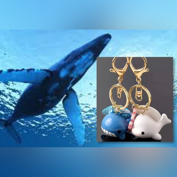 Accessories - $2 Whale keychain blue or white $2 WITH ANY $10 ORDER OR MORE